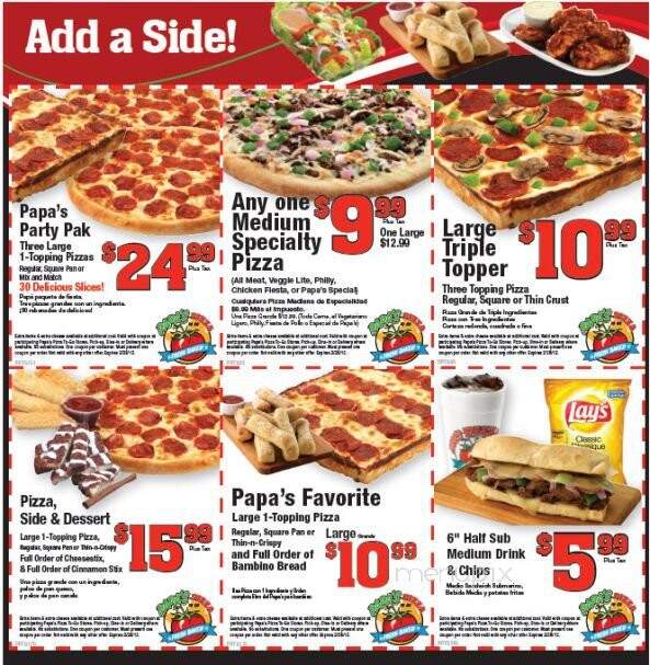Papas Pizza To Go - Maiden, NC menu_pic