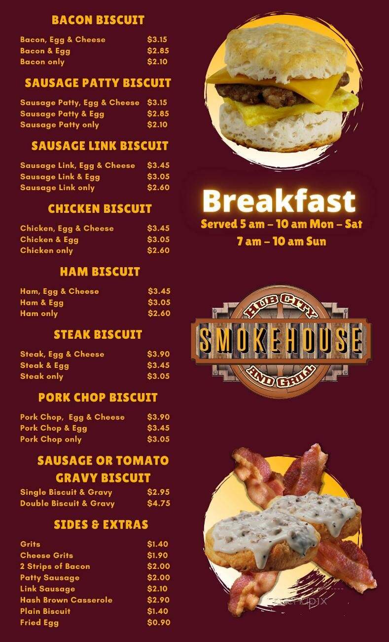 Hub City Smokehouse Grill - Crestview, FL menu_pic
