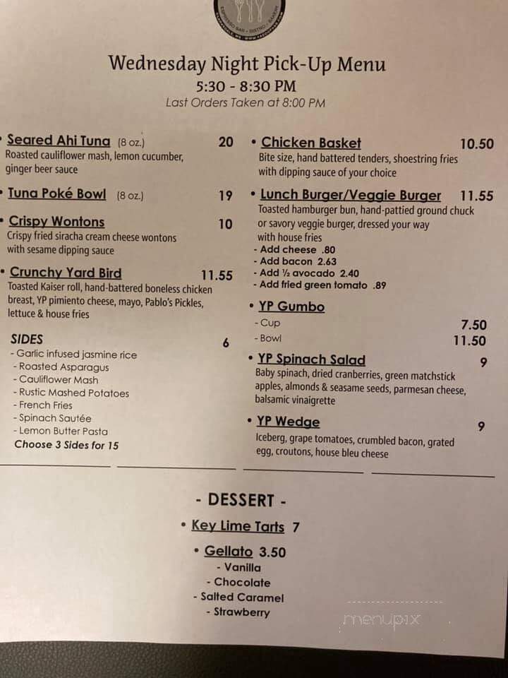 Yazoo Pass - Clarksdale, MS menu_pic