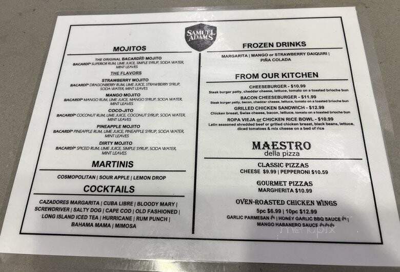 Samuel Adams Bar - Miami, FL menu_pic