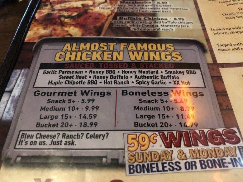Primanti Brothers - Erie, PA menu_pic