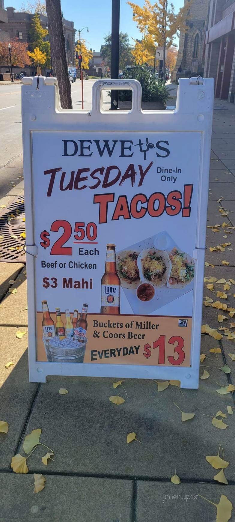 Dewey's Restaurant & Sports Bar - Racine, WI menu_pic