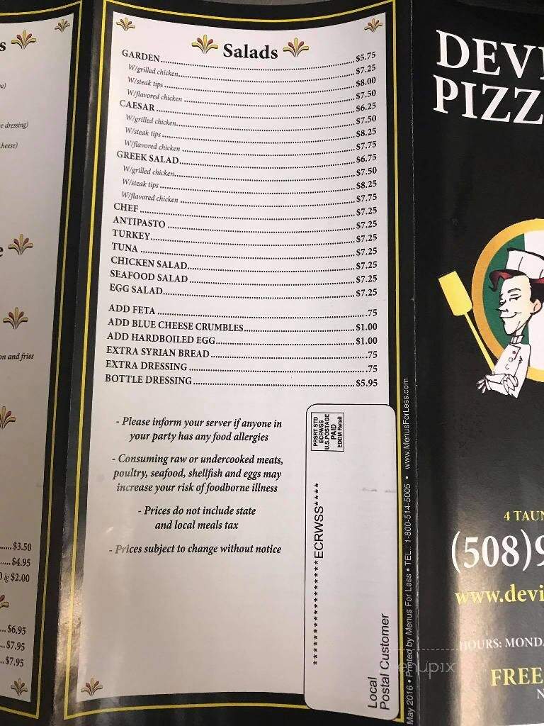 DeVito's Pizzeria - Taunton, MA menu_pic