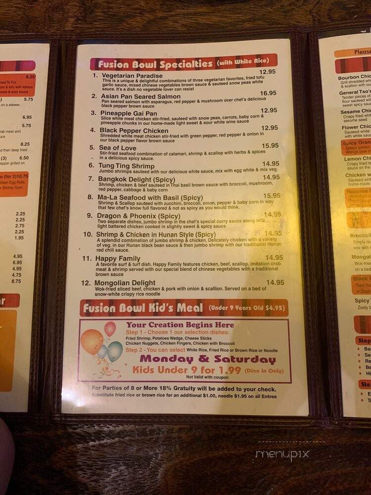Fusion Bowl - Mooresville, NC menu_pic