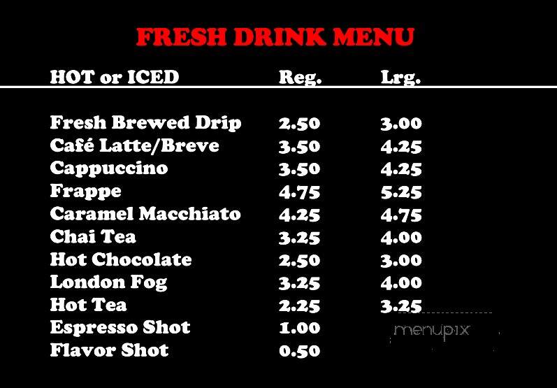 Fresh Brewed Coffee House - Myrtle Beach, SC menu_pic