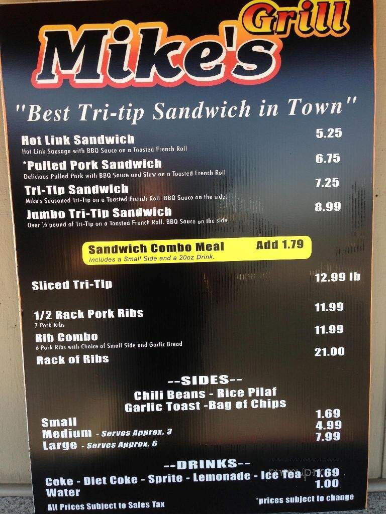 Mike's Grill - Fresno, CA menu_pic