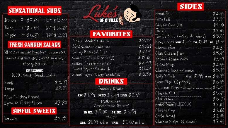 Luke's - Carpentersville, IL menu_pic