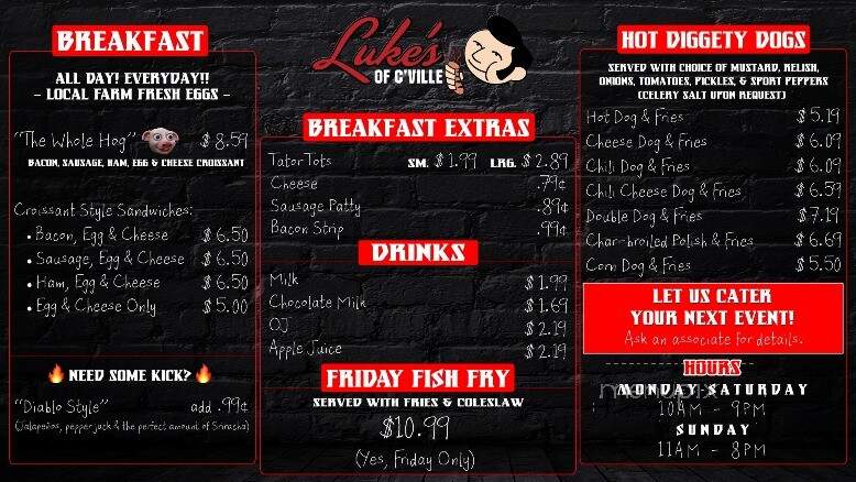 Luke's - Carpentersville, IL menu_pic