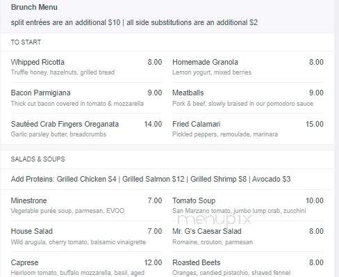 Carmelo's Italian Restaurant - Houston, TX menu_pic