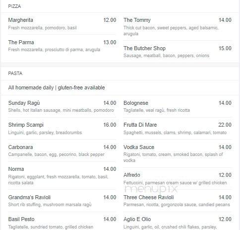Carmelo's Italian Restaurant - Houston, TX menu_pic