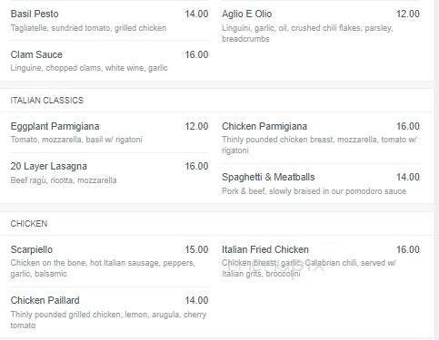 Carmelo's Italian Restaurant - Houston, TX menu_pic