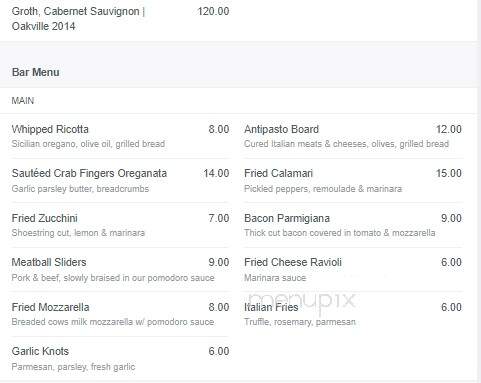 Carmelo's Italian Restaurant - Houston, TX menu_pic