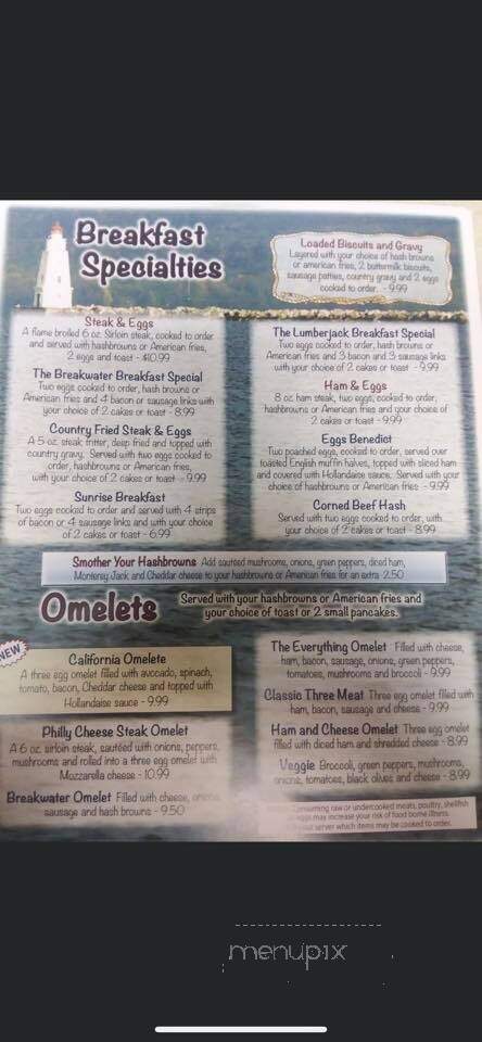 Breakwater - Ironwood, MI menu_pic