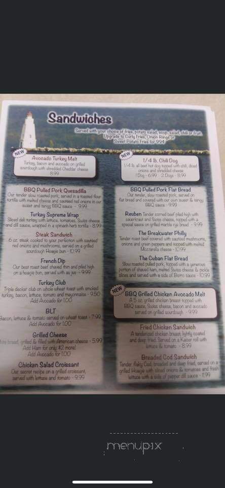 Breakwater - Ironwood, MI menu_pic