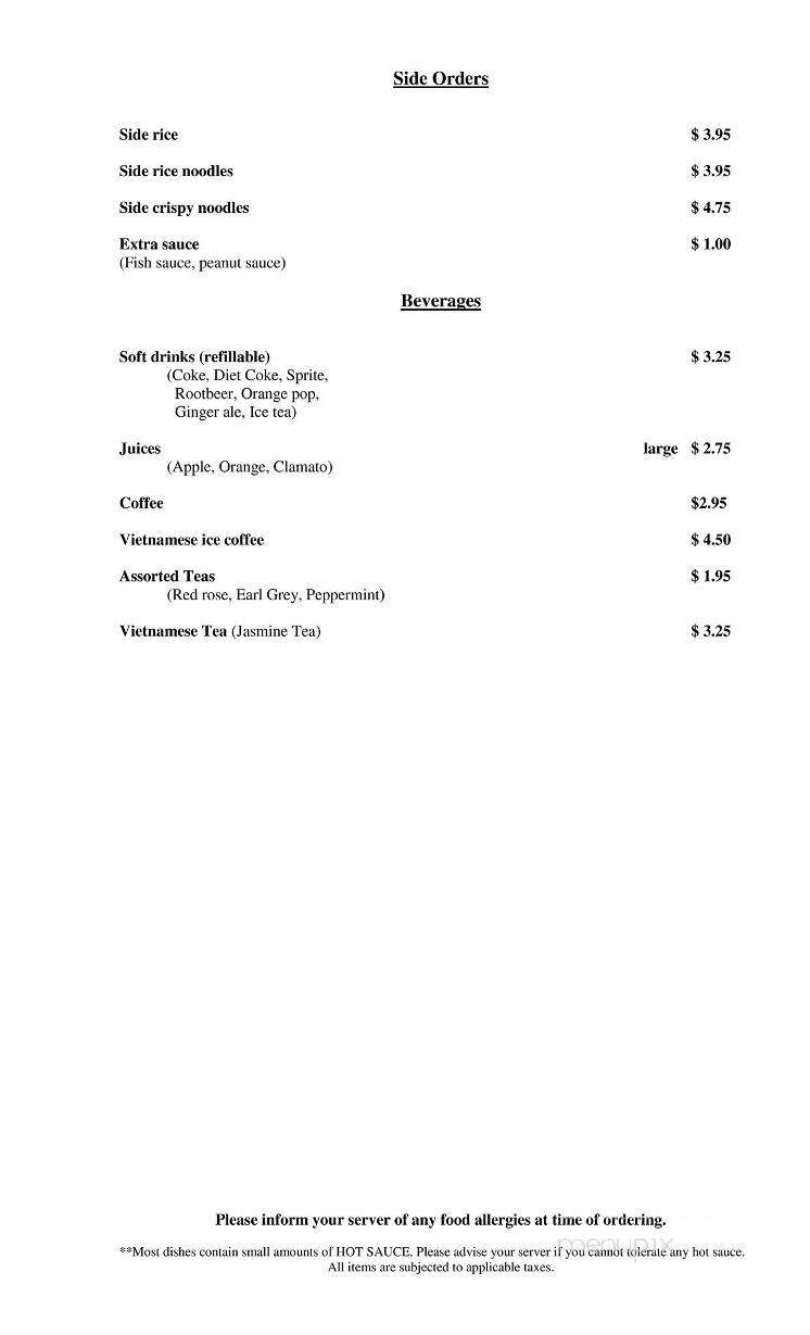 Thanh Vu Restaurant - Prince George, BC menu_pic