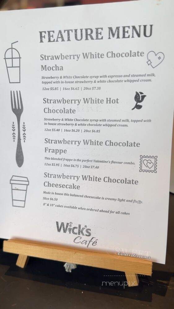 Wick's Cafe - Vancouver, BC menu_pic