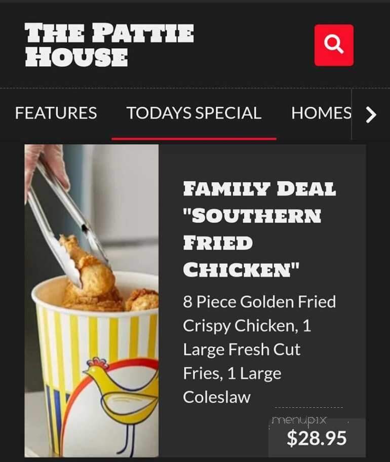 Pattie House Family Restaurant & Tavern - Coboconk, ON menu_pic
