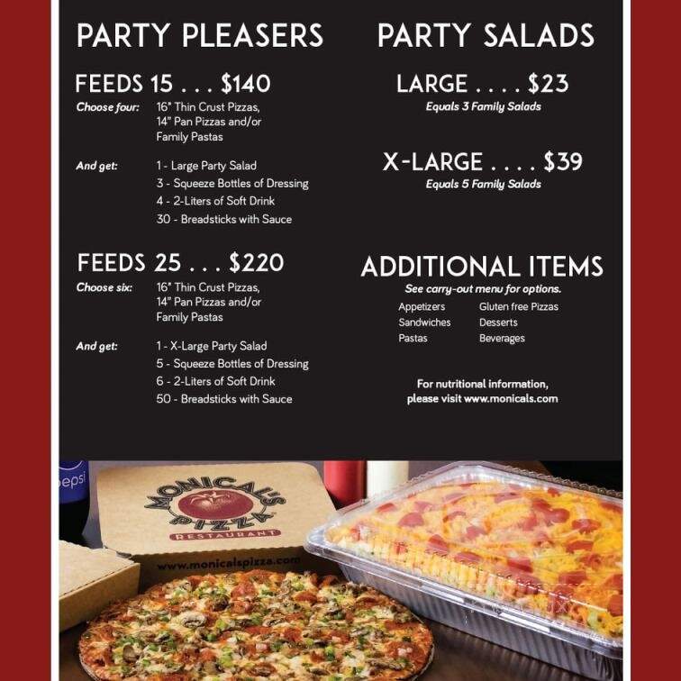 Monical's Pizza - Hoopeston, IL menu_pic