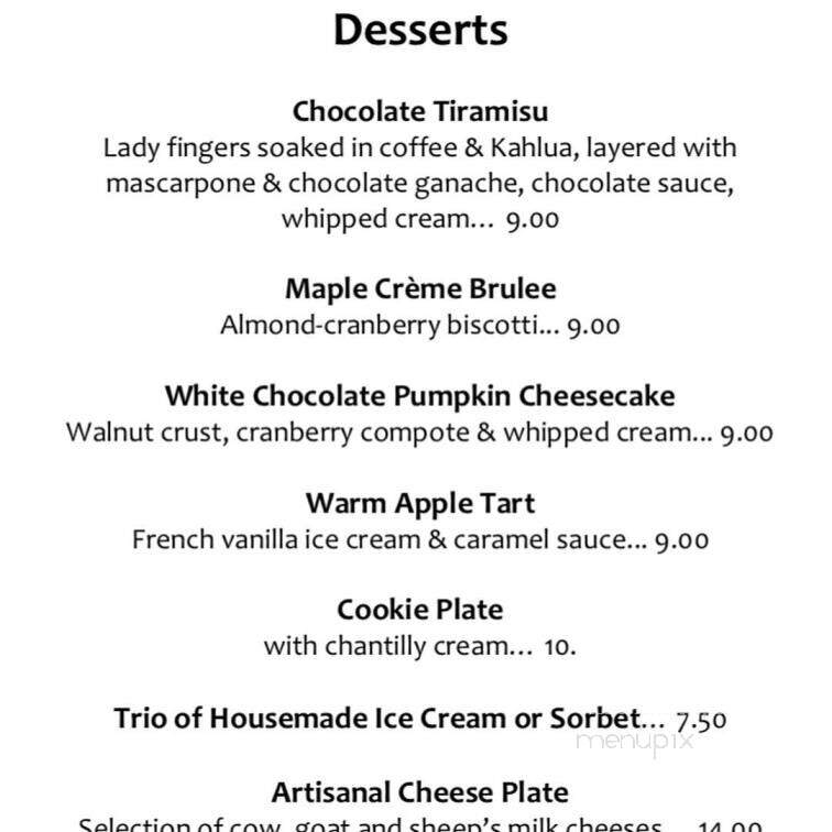 Cape Sea Grille - Harwich Port, MA menu_pic