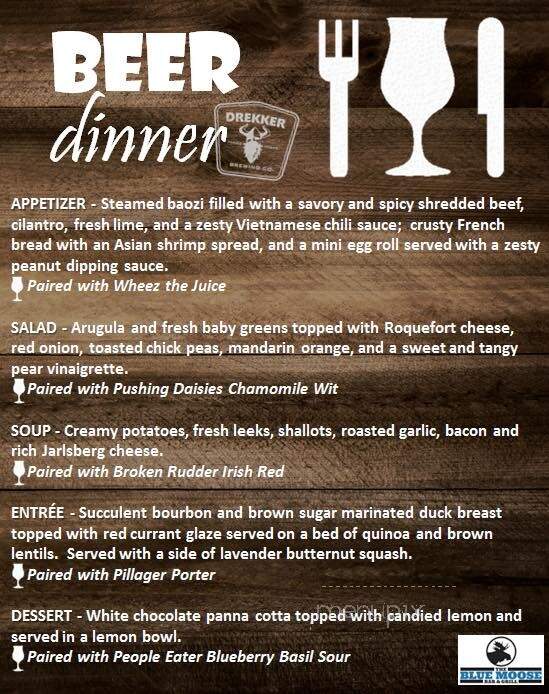 Blue Moose Bar & Grill - East Grand Forks, MN menu_pic