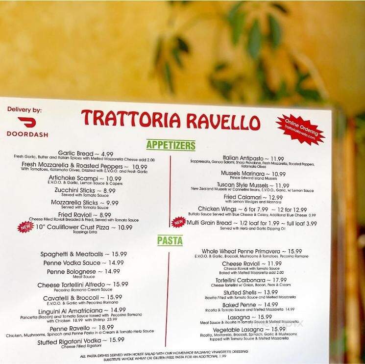 Trattoria Ravello - Manalapan, NJ menu_pic