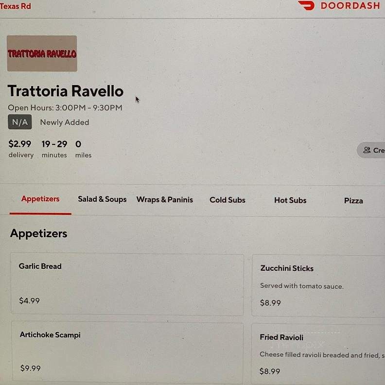 Trattoria Ravello - Manalapan, NJ menu_pic