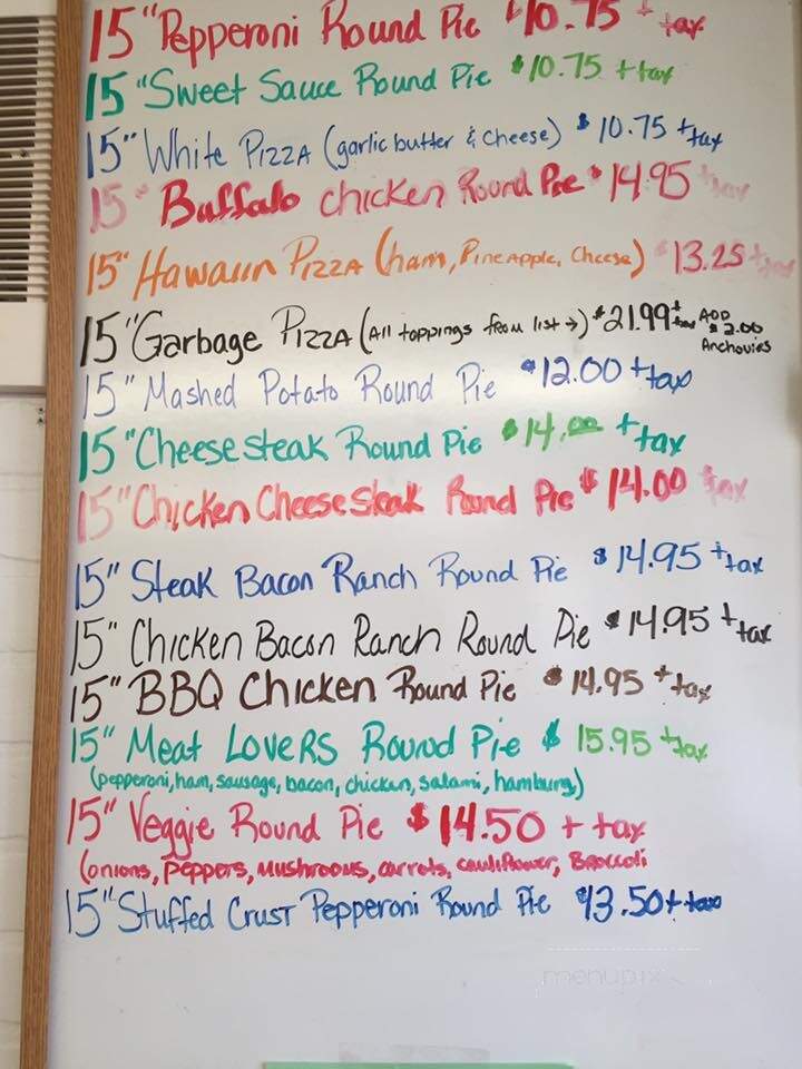 Hi-Way Pizza Shoppe - Philipsburg, PA menu_pic