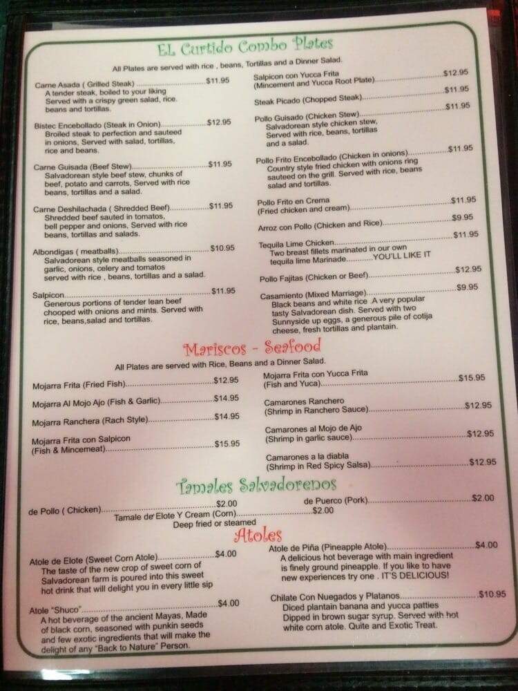 El Curtido - Hacienda Heights, CA menu_pic