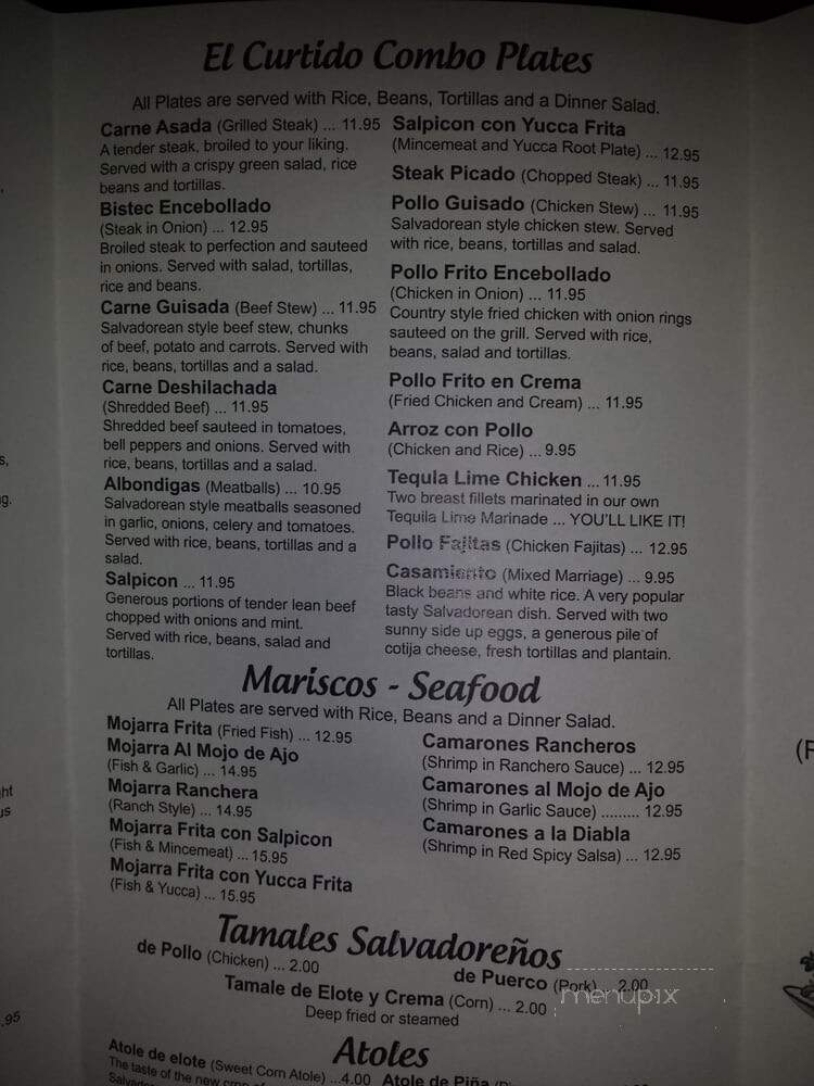 El Curtido - Hacienda Heights, CA menu_pic