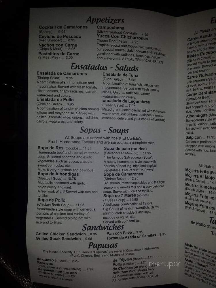 El Curtido - Hacienda Heights, CA menu_pic