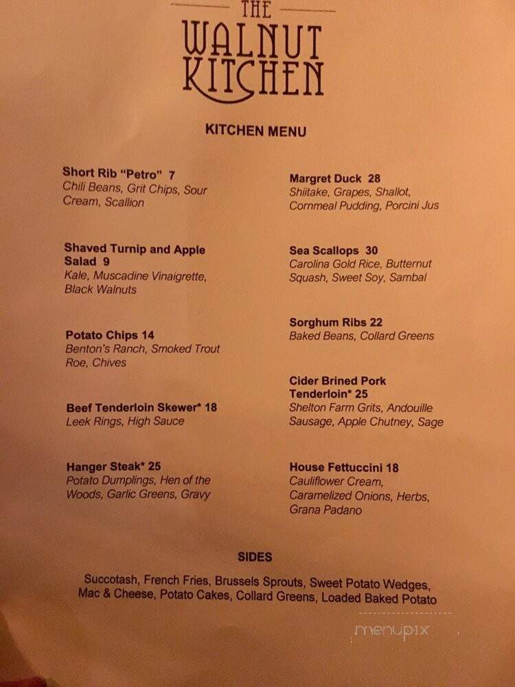 Walnut Kitchen - Maryville, TN menu_pic