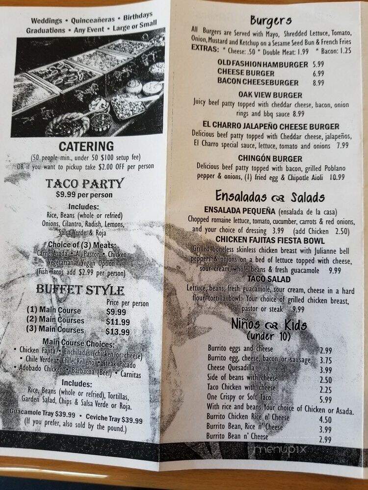 Carmelitas's Mexican Food - Oak View, CA menu_pic