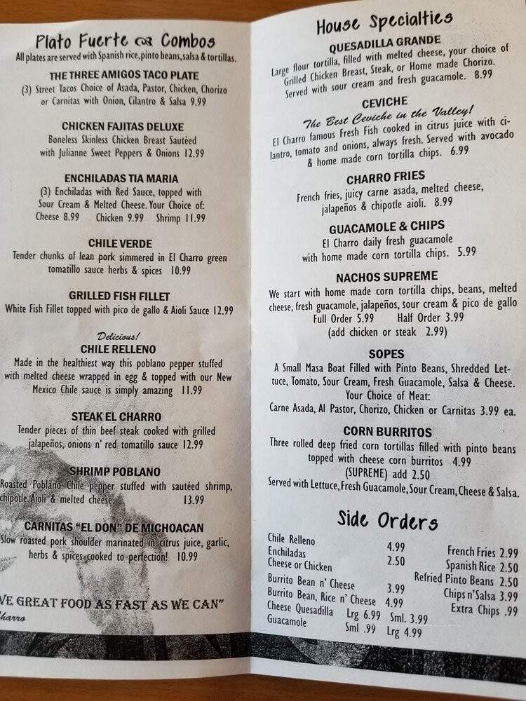 Carmelitas's Mexican Food - Oak View, CA menu_pic