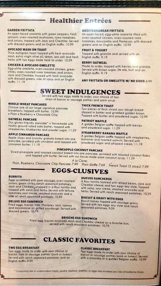 Our Breakfast Place - Waco, TX menu_pic