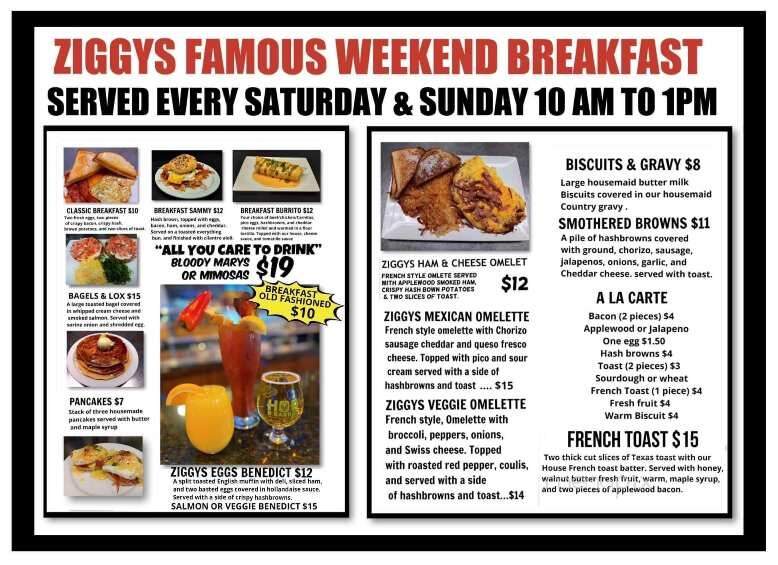 Ziggy's - Hudson, WI menu_pic