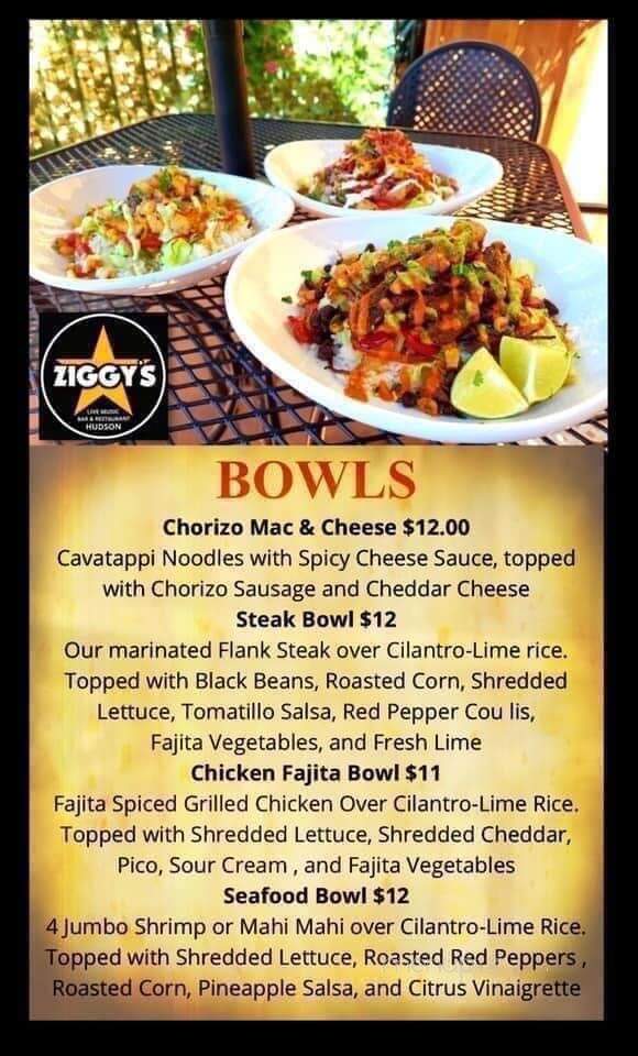 Ziggy's - Hudson, WI menu_pic