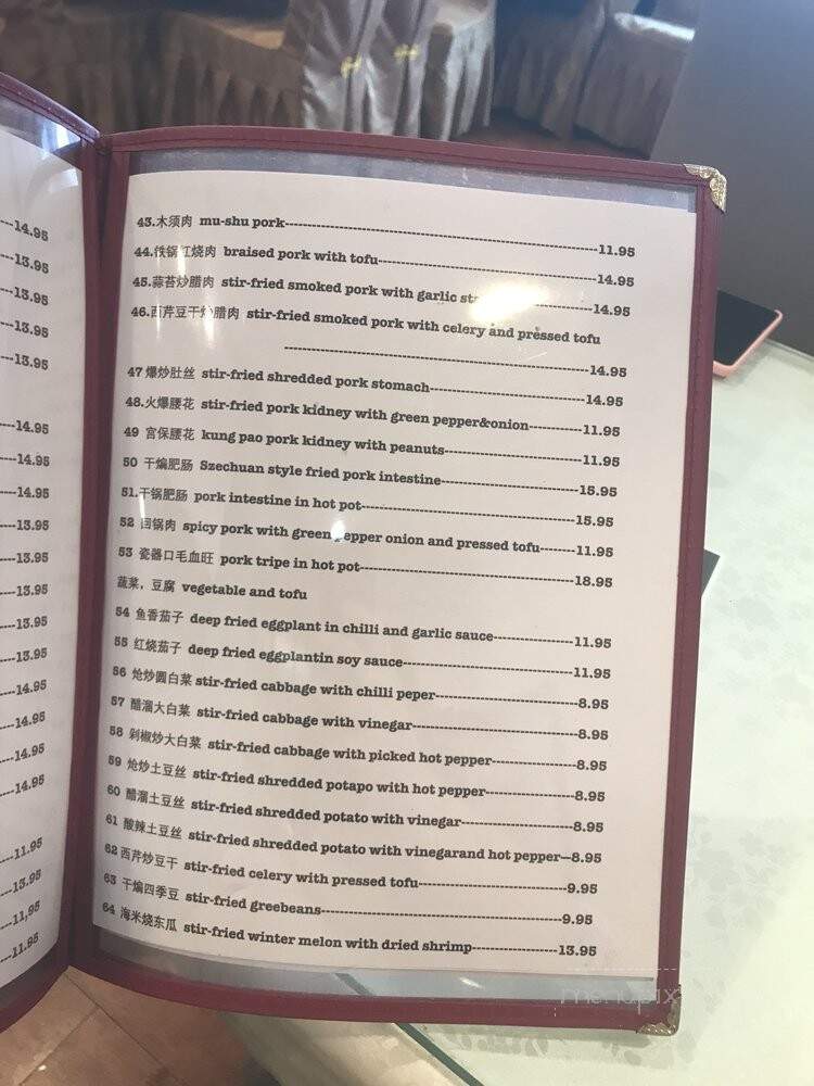 Szechuan Delicious - Richmond, BC menu_pic