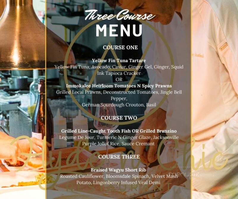 Hyde N Chic Restaurant - Naples, FL menu_pic