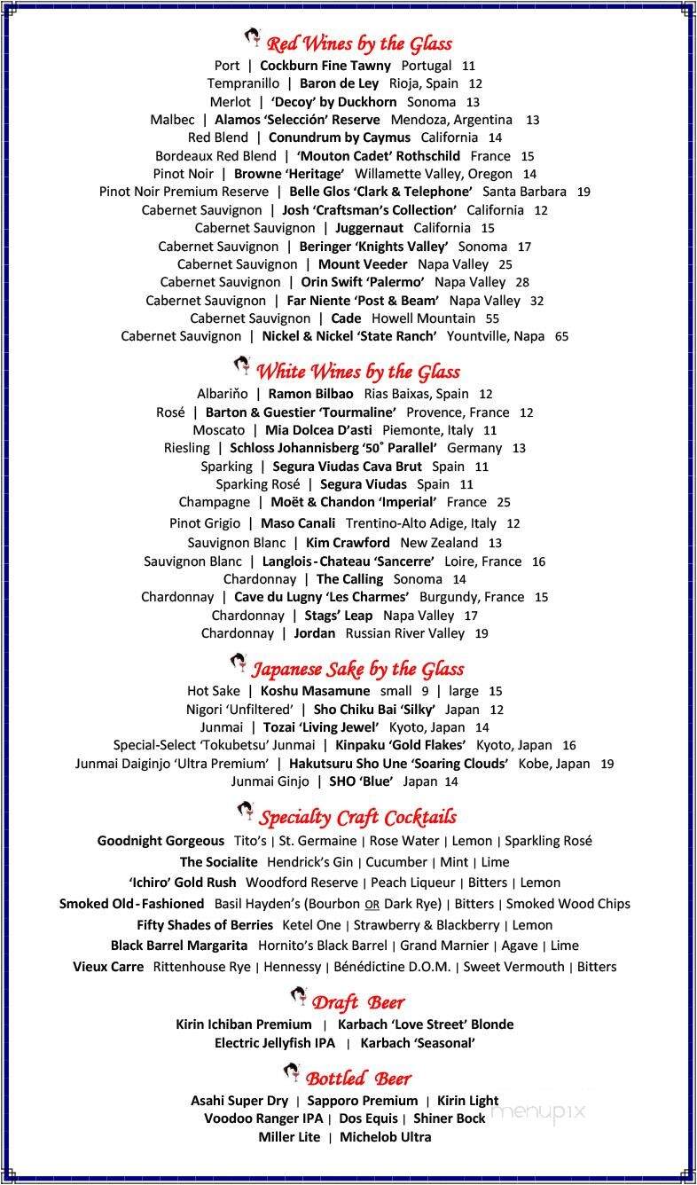Ichiro Asian Bistro & Wine Bar - Georgetown, TX menu_pic