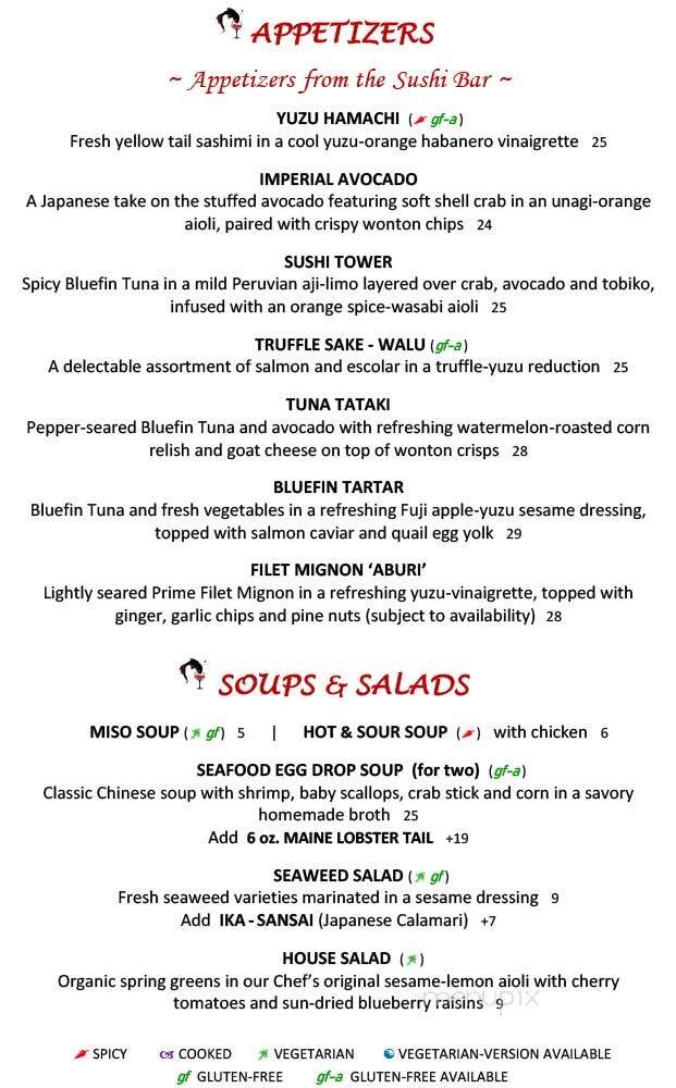 Ichiro Asian Bistro & Wine Bar - Georgetown, TX menu_pic