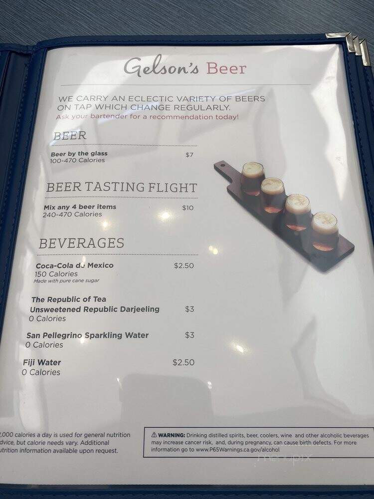Gelson's Wine Bar - Newport Beach, CA menu_pic