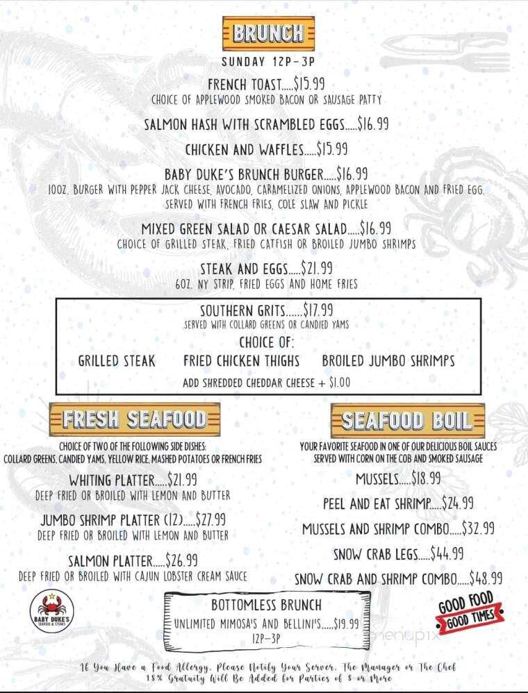 Baby Duke's Kitchen - Mamaroneck, NY menu_pic