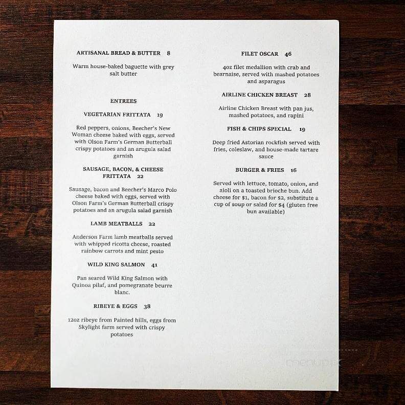 The Well and Table - Issaquah, WA menu_pic