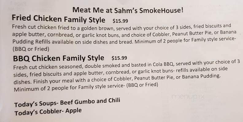 Sahm's Smokehouse - Pendleton, IN