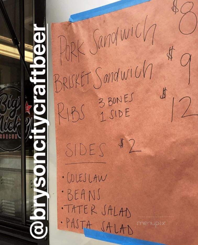 Big Nick's BBQ - Sylva, NC menu_pic