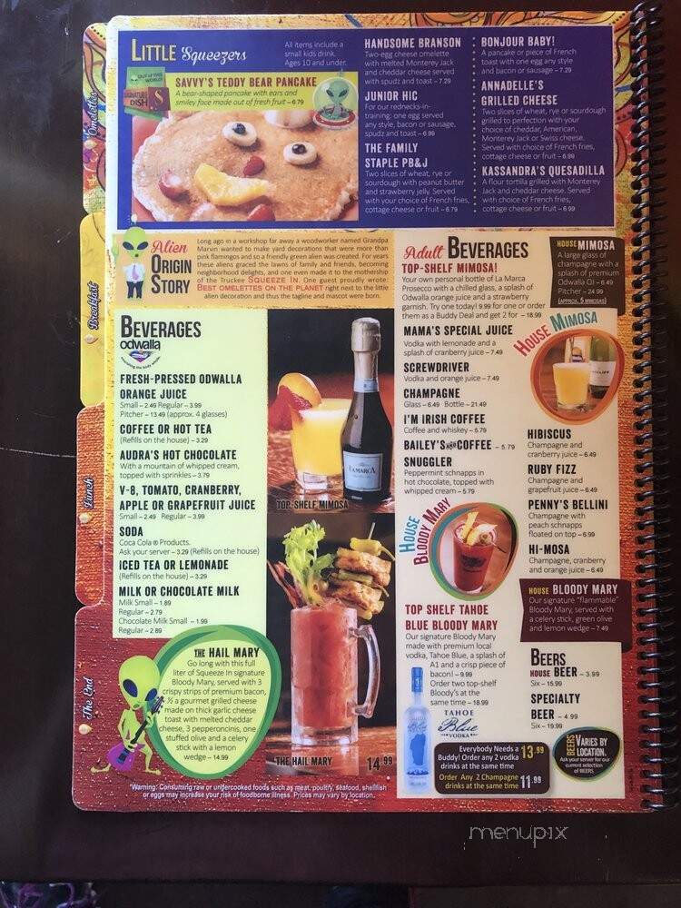 Squeeze In - Carson City, NV menu_pic