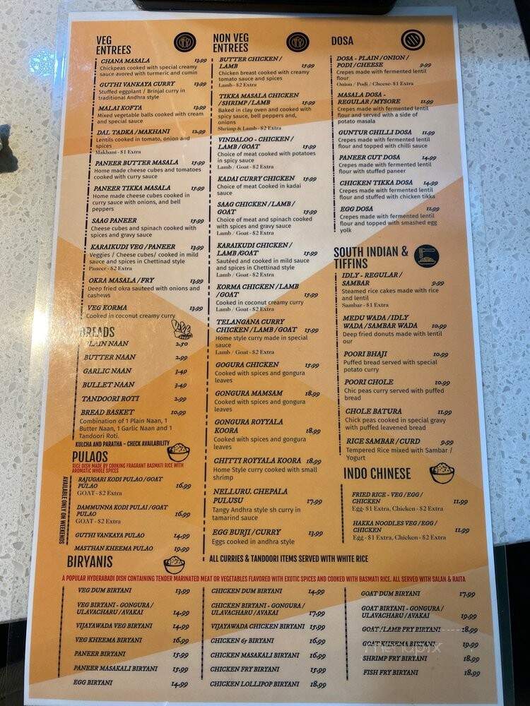 Hyderabad Cafe - Temecula, CA menu_pic