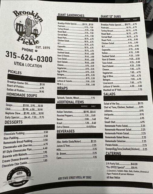 Brooklyn Pickle - Utica, NY menu_pic