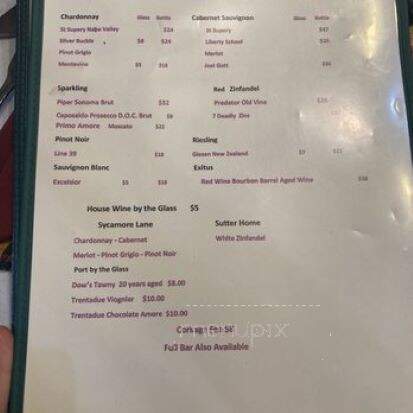 The Rex Club - Burney, CA menu_pic