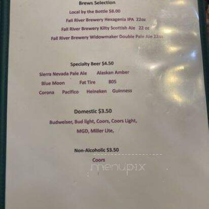 The Rex Club - Burney, CA menu_pic
